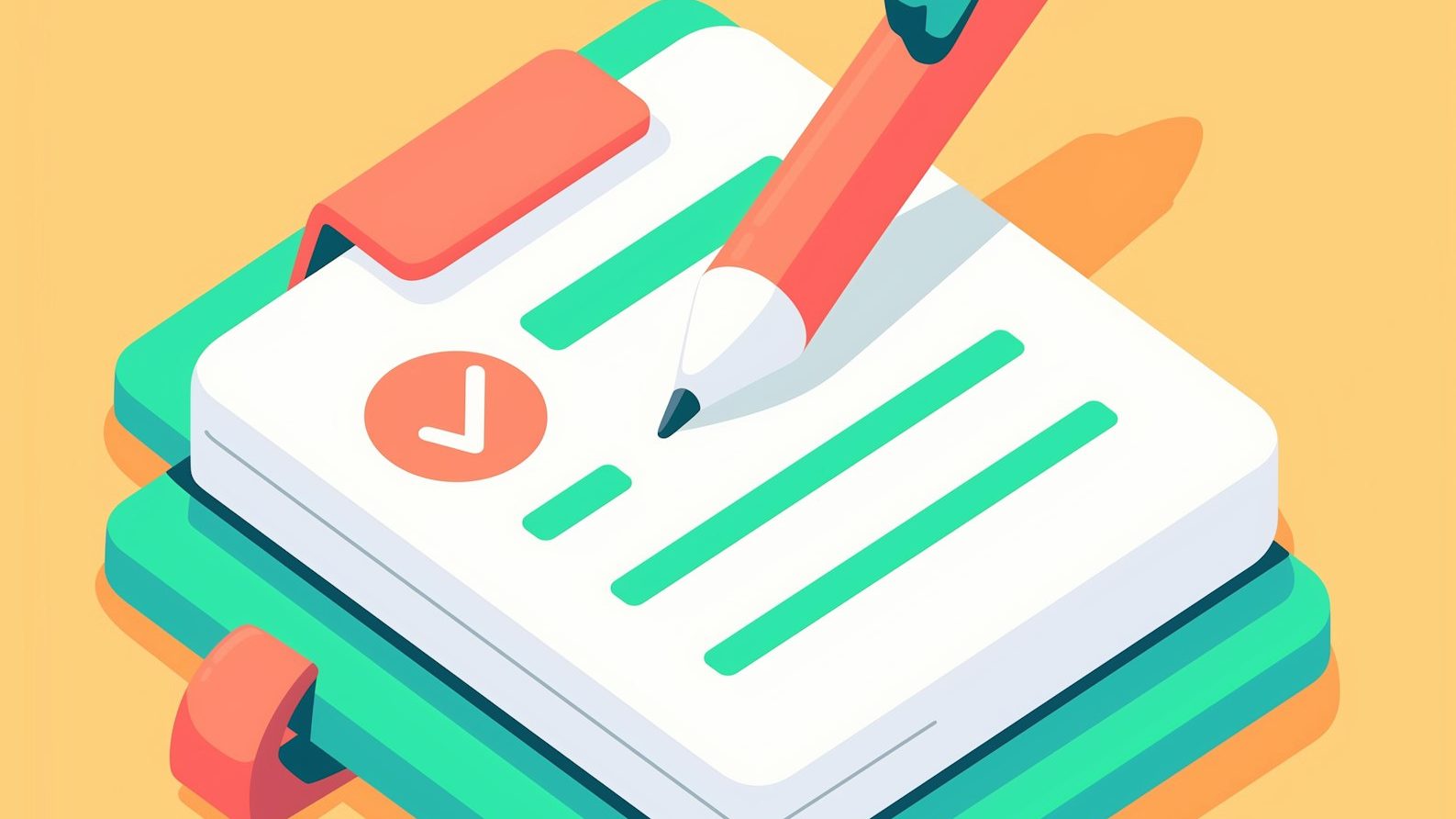 メモ帳にペンでメモを書き込んでいる