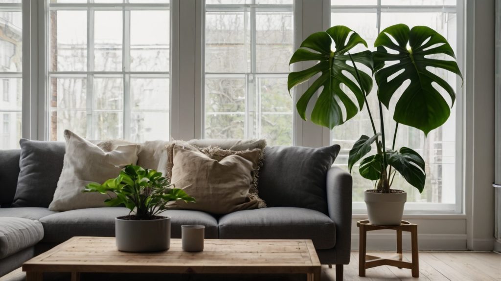 モンステラが置かれた部屋