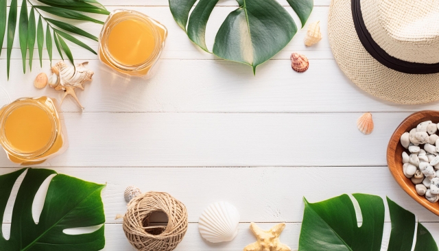 モンステラなどが夏っぽい物たち