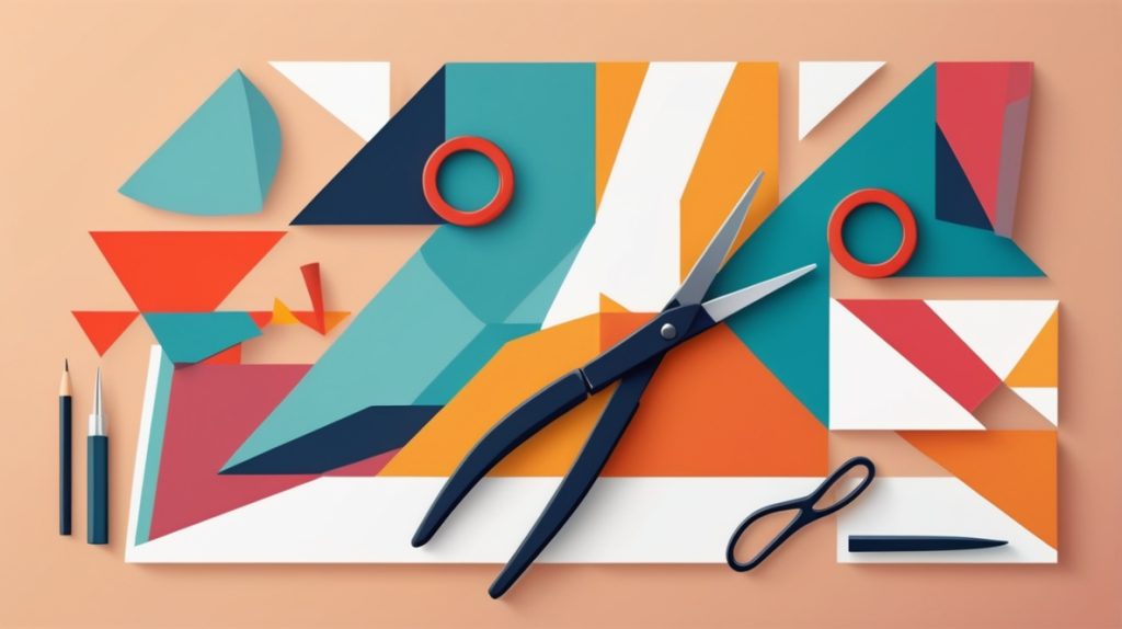 はさみと切られたような図形