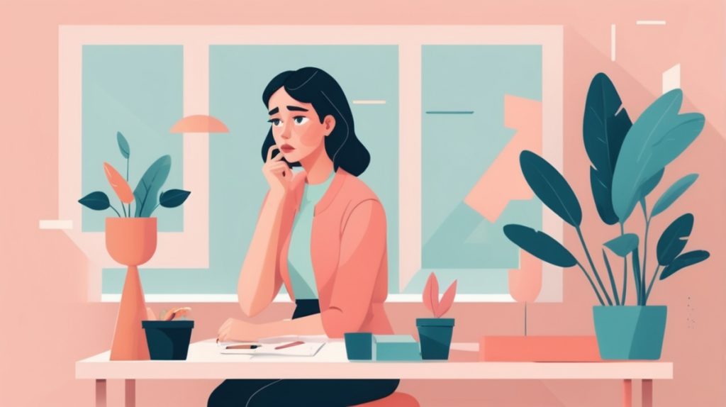 悩んでいる女性