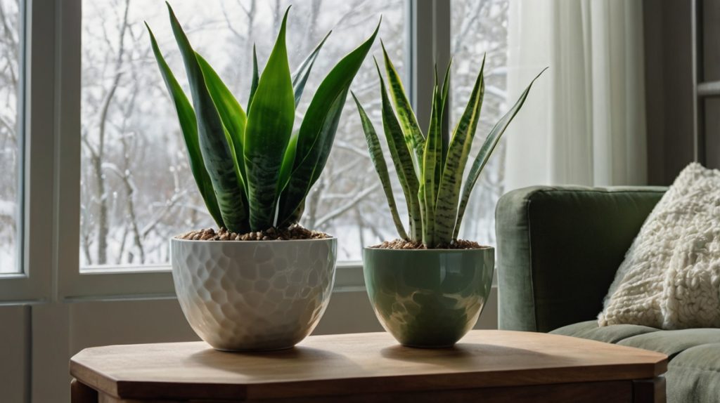 ソファと2つのサンスベリア