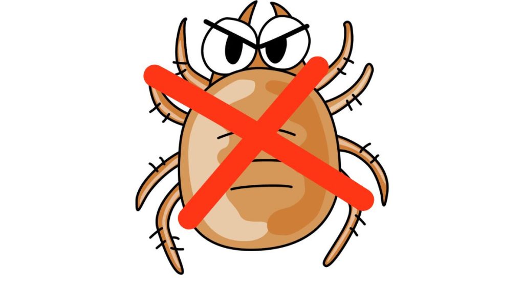 ダニにバツマーク