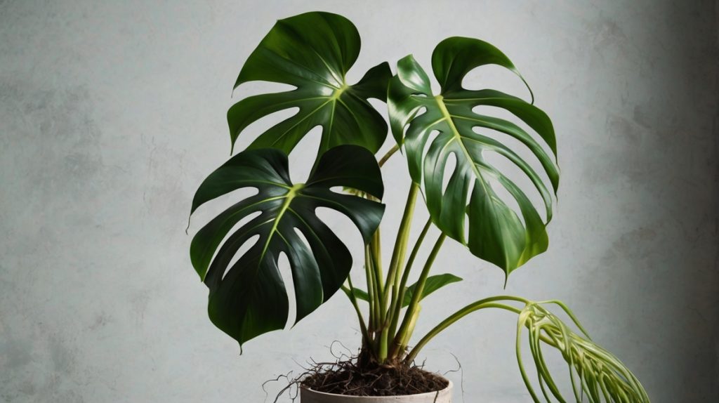 気根が黒いモンステラ