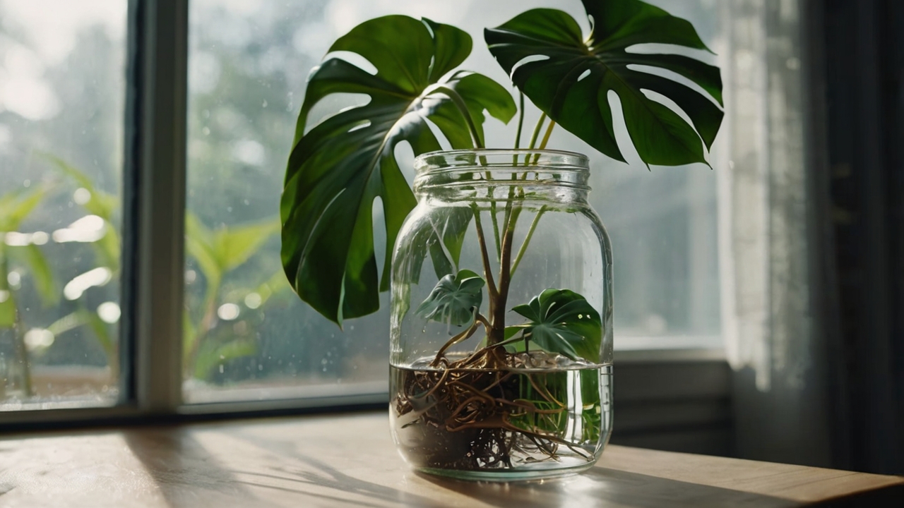 モンステラの水差し