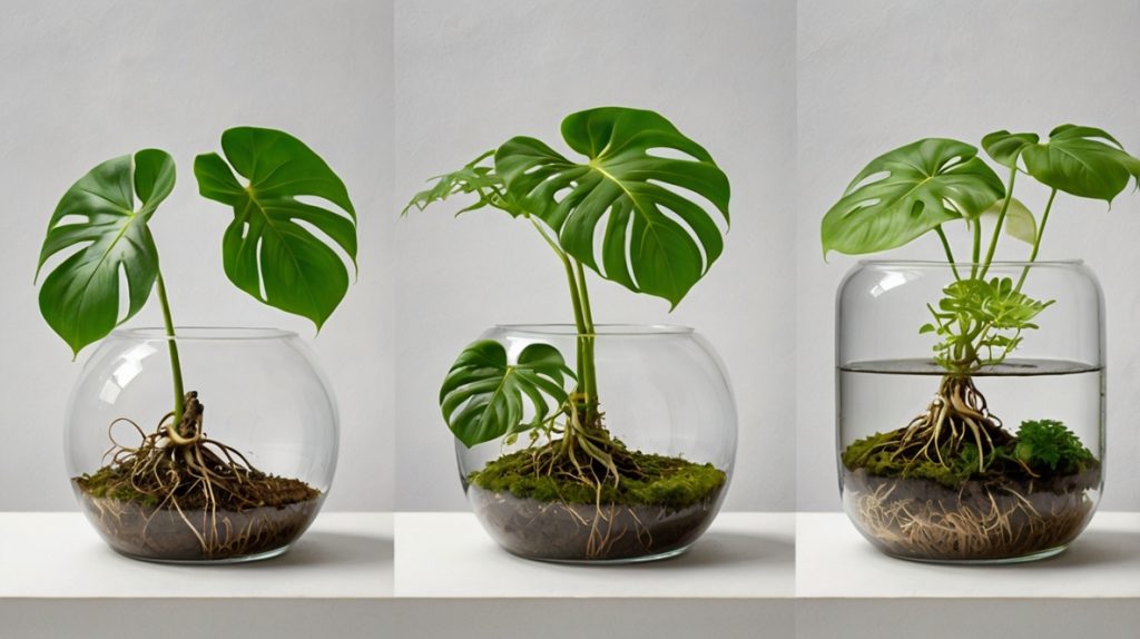 様々な方法でモンステラを増やしている