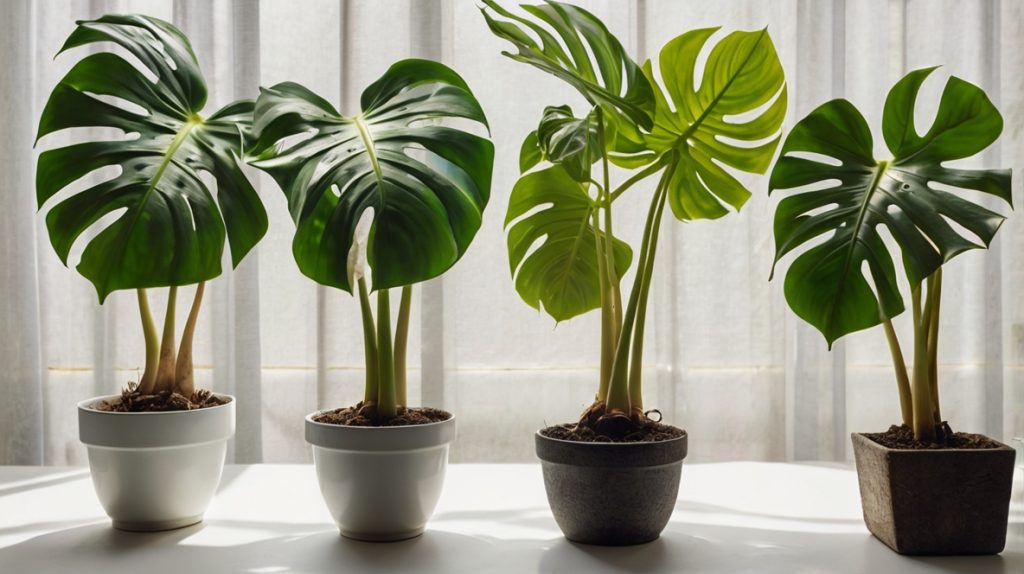 茎伏せで増やしたモンステラ