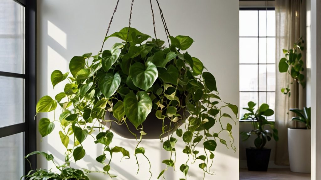 日陰に置かれたポトス