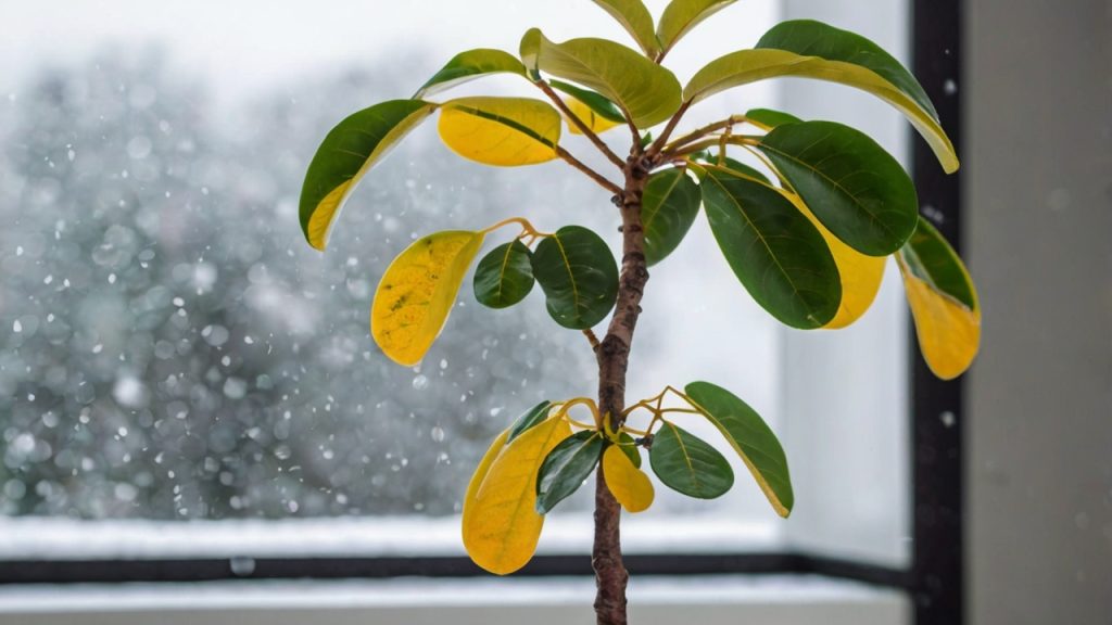 ガジュマルの葉が下を向く時の状態判断