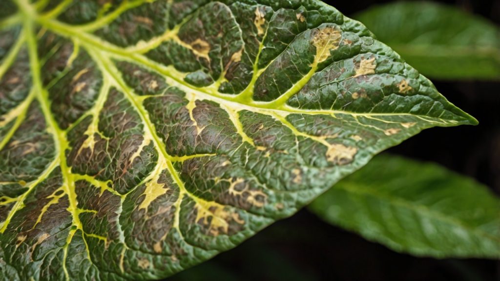 葉が黄色に変化するサイン