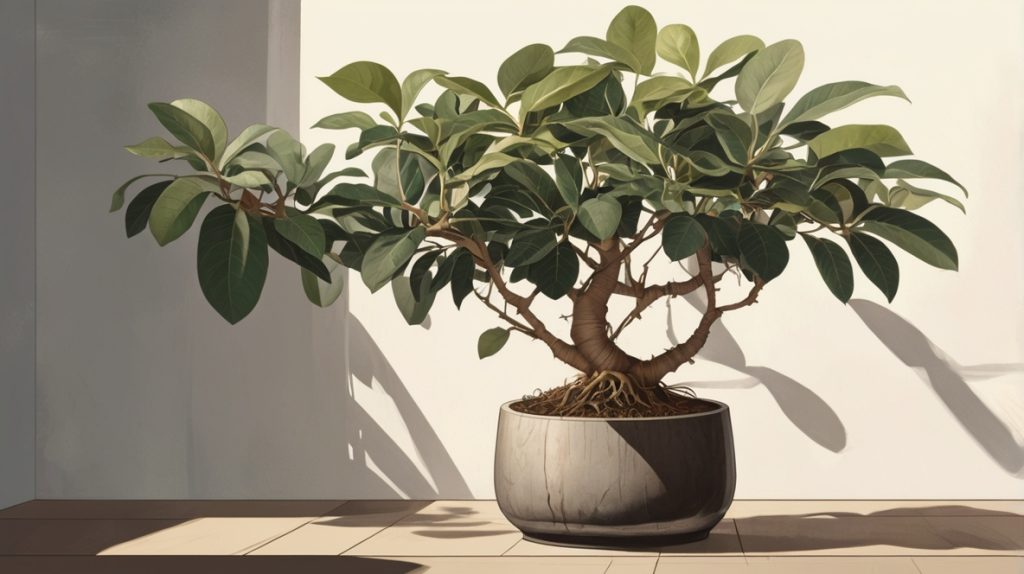 日の当たっているガジュマル