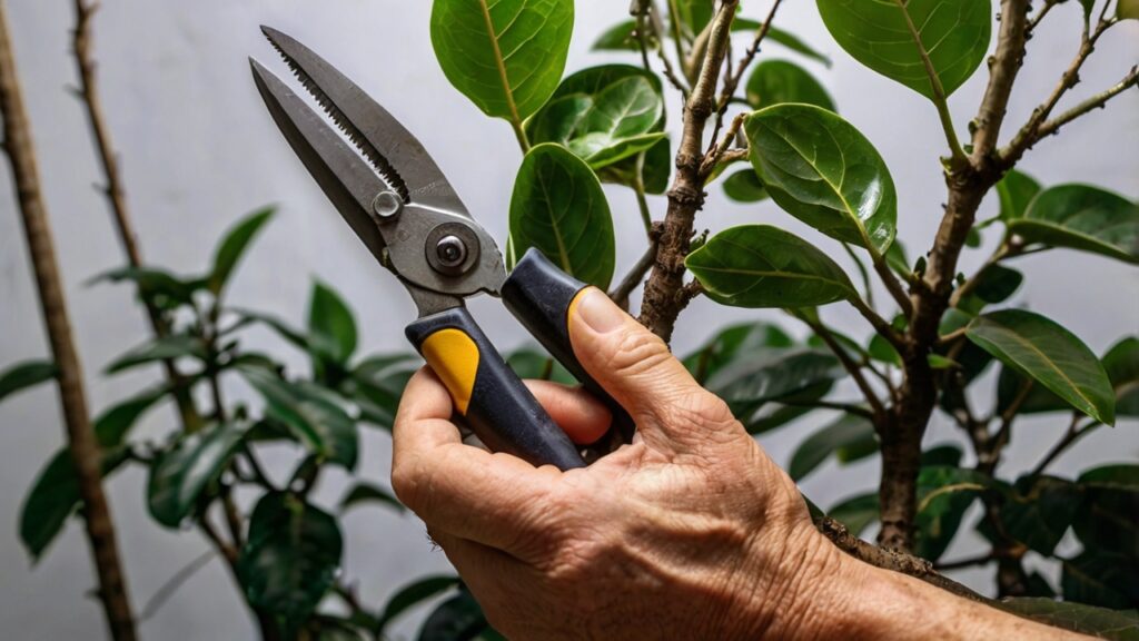 ガジュマルの胴切りのやり方と切る場所の見極め方