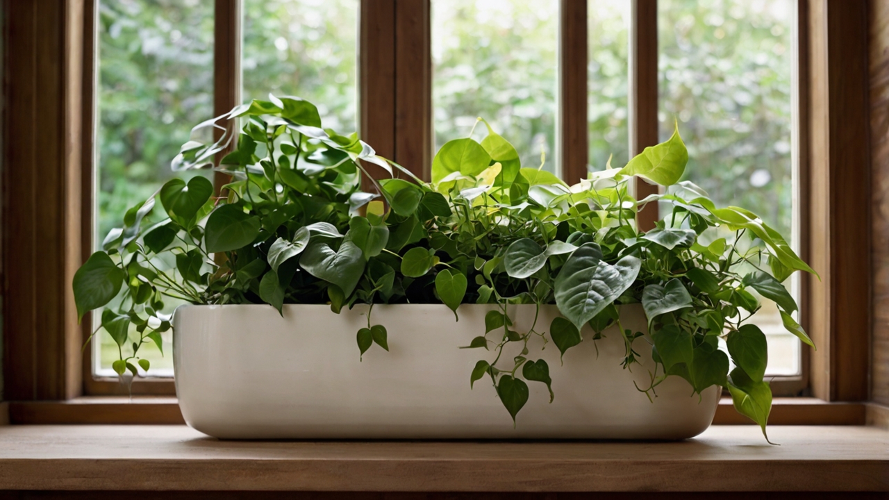 アイビーとポトスの寄せ植え