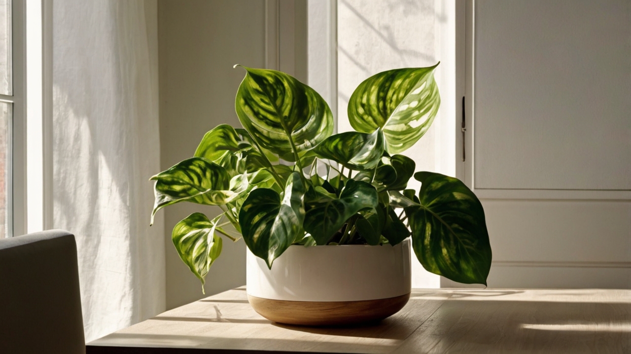 葉が茶色のポトスエンジョイ