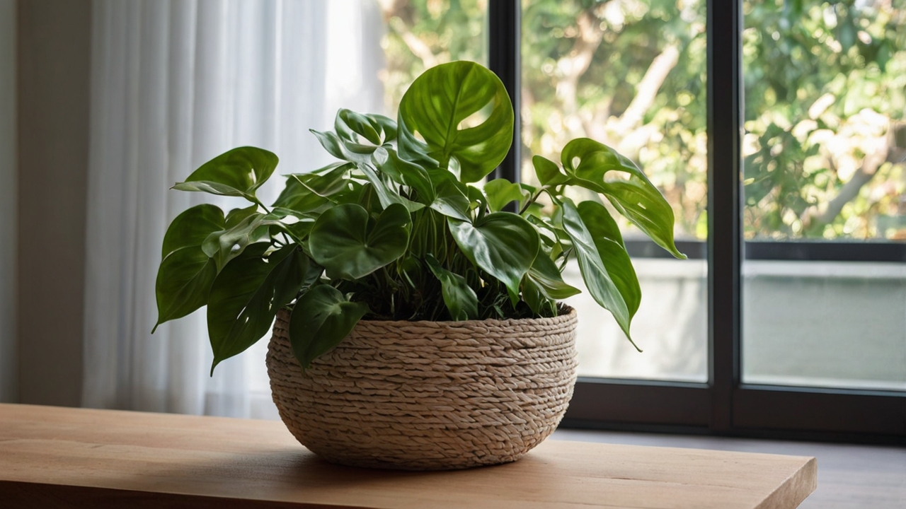 日に当たっているポトスエンジョイ